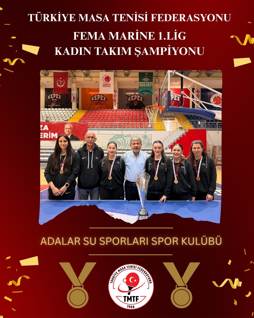 MASA TENİSİ KADIN TAKIMI 1.LİG 4.ETAP MÜSABAKALARI 24-26 NİSAN 2026 ANTALYA